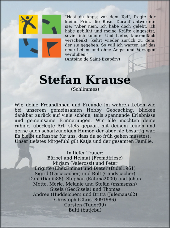 Traueranzeigen Von Stefan Krause Nordwest Trauer De