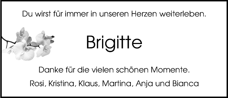  Traueranzeige für Brigitte Schulze-Liedtke vom 30.04.2015 aus Nordwest-Zeitung