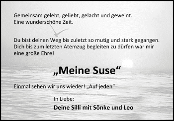 Traueranzeige von Susanne Meyer von Nordwest-Zeitung