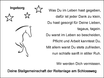 Traueranzeige von Ingeborg Martz von Nordwest-Zeitung