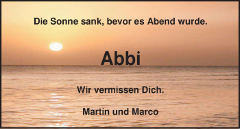 Traueranzeige von Eckhard Abrahams von Nordwest-Zeitung