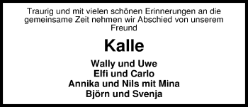Traueranzeige von Karl-Heinz Bittner von Nordwest-Zeitung