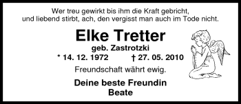 Traueranzeige von Elke Tretter von Nordwest-Zeitung