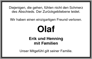Traueranzeige von Olaf Behrens von Nordwest-Zeitung