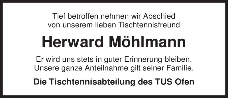  Traueranzeige für Herward Möhlmann vom 25.11.2011 aus Nordwest-Zeitung