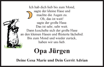 Traueranzeige von Hans-Jürgen Meiners von Nordwest-Zeitung