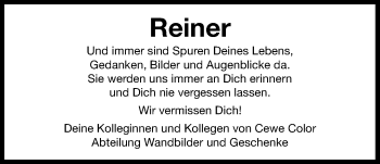 Traueranzeige von Rainer Stezelczyk von Nordwest-Zeitung
