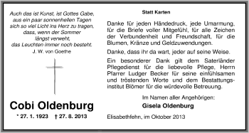 Traueranzeige von Jakobus Oldenburg von Nordwest-Zeitung