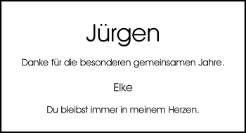 Traueranzeige von Jürgen Behnje von Nordwest-Zeitung