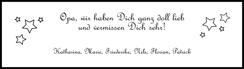  Traueranzeige für Horst Vogt vom 03.05.2014 aus Nordwest-Zeitung