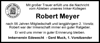 Traueranzeige von Robert Meyer von Nordwest-Zeitung