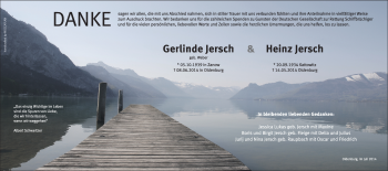Traueranzeige von Gerlinde Jersch von Nordwest-Zeitung