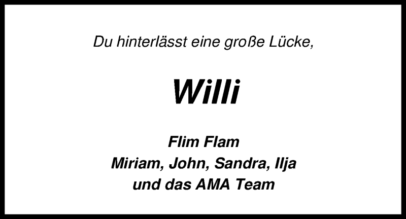  Traueranzeige für Wilfried Hüpel vom 06.09.2014 aus Nordwest-Zeitung