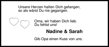 Traueranzeige von Gerda Buschhorn von Nordwest-Zeitung