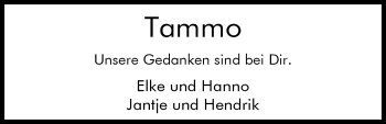 Traueranzeige von Tammo Lohmann von Nordwest-Zeitung