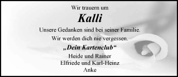 Traueranzeige von Karl Henkensiefken von Nordwest-Zeitung