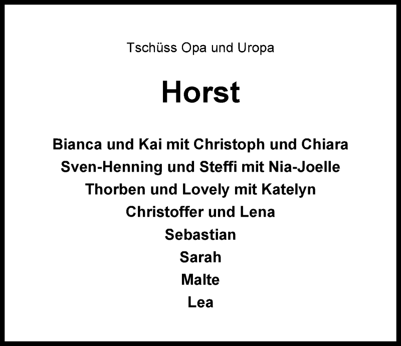  Traueranzeige für Horst Knopp vom 05.05.2015 aus Nordwest-Zeitung