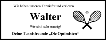 Traueranzeige von Walter Kolbe von Nordwest-Zeitung
