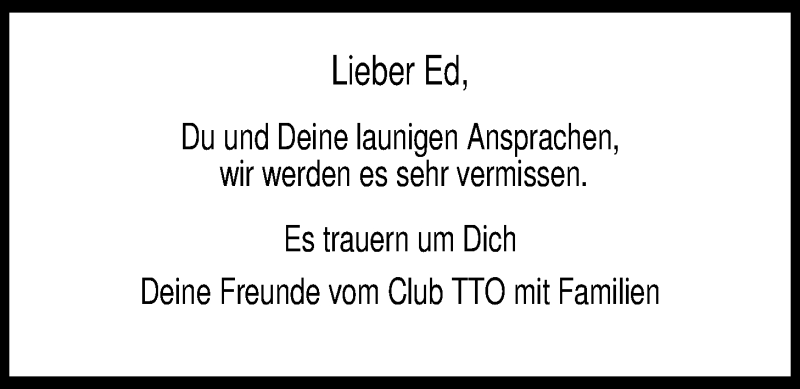  Traueranzeige für Peter Kropf vom 23.01.2016 aus Nordwest-Zeitung