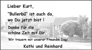 Traueranzeige von Kurt Brüning von Nordwest-Zeitung