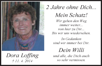 Traueranzeige von Dora Loffing von Nordwest-Zeitung