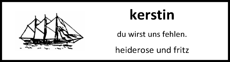  Traueranzeige für Kerstin Paulsen-Brink vom 28.05.2016 aus Nordwest-Zeitung