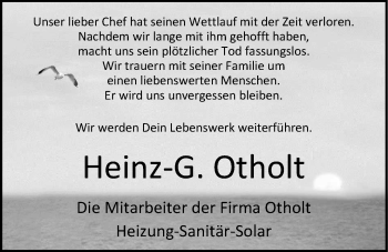 Traueranzeige von Heinz-G. Otholt von Nordwest-Zeitung