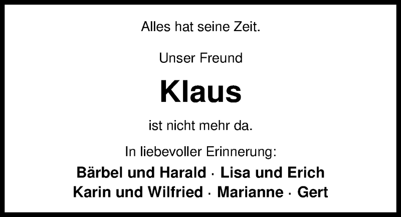 Traueranzeige für Klaus-Peter Haase vom 18.01.2017 aus Nordwest-Zeitung