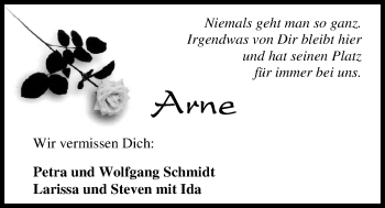 Traueranzeige von Arne Hobbie von Nordwest-Zeitung