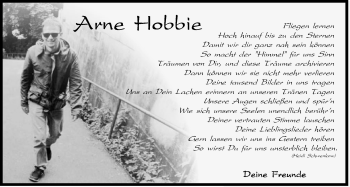 Traueranzeige von Arne Hobbie von Nordwest-Zeitung