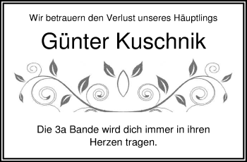 Traueranzeige von Günter Kuschnik von Nordwest-Zeitung
