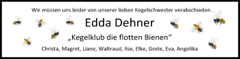 Traueranzeige von Edda Dehner von Nordwest-Zeitung
