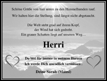 Traueranzeige von Herold Menssen von Nordwest-Zeitung