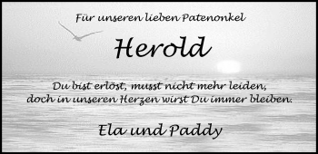 Traueranzeige von Herold Menssen von Nordwest-Zeitung