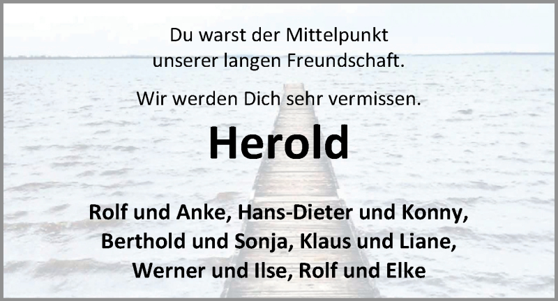  Traueranzeige für Herold Menssen vom 30.08.2017 aus Nordwest-Zeitung
