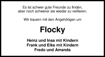 Traueranzeige von Florenz Pott von Nordwest-Zeitung