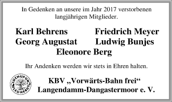 Traueranzeige von Karl Behrens von Nordwest-Zeitung