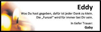 Traueranzeige von Eddy Rostek von Nordwest-Zeitung