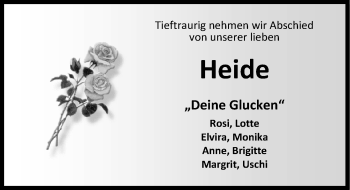 Traueranzeige von Heide Lachmann von Nordwest-Zeitung
