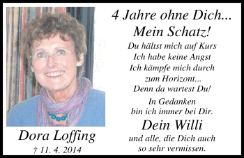 Traueranzeige von Dora Loffing von Nordwest-Zeitung