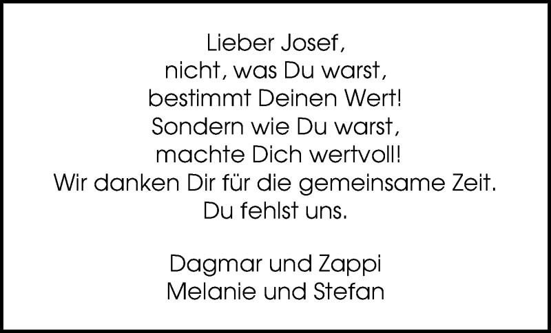  Traueranzeige für Josef Thomalla vom 11.04.2018 aus Nordwest-Zeitung