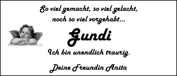 Traueranzeige von Gunda Rohde von Nordwest-Zeitung
