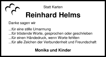 Traueranzeige von Reinhard Helms von Nordwest-Zeitung