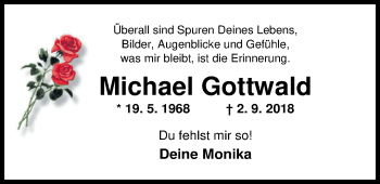 Traueranzeige von Michael Gottwald von Nordwest-Zeitung
