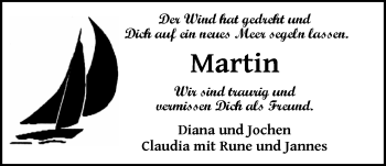 Traueranzeige von Martin Buschmann von Nordwest-Zeitung