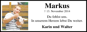 Traueranzeige von Markus Winter von Nordwest-Zeitung