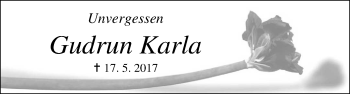 Traueranzeige von Gudrun Karla Fickers von Nordwest-Zeitung
