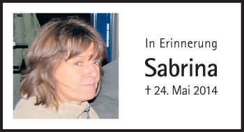 Traueranzeige von Sabrina Sonnabend von Nordwest-Zeitung