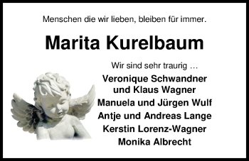 Traueranzeige von Marita Kurelbaum von Nordwest Zeitung