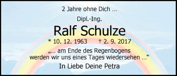 Traueranzeige von Ralf Schulze von Nordwest-Zeitung